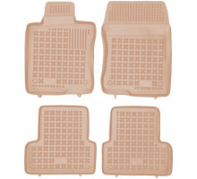 Rezaw-Plast Rubber Floor Mats for 2009-2014 Acura TSX Car Mats Waterproof Beige