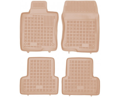 Rezaw-Plast Rubber Floor Mats for 2009-2014 Acura TSX Car Mats Waterproof Beige