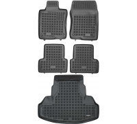 Rezaw-Plast Car Mats Set for 2009-2014 Acura TSX Floor Mats & Cargo Mat Sedan Tailored Black