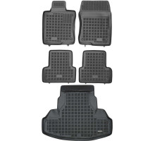 Rezaw-Plast Car Mats Set for 2009-2014 Acura TSX Floor Mats & Cargo Mat Sedan Tailored Black