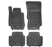 Rezaw-Plast Rubber Floor Mats for 2016-2025 Alfa Romeo Giulia Floor Mats Q4 Custom Fit Black