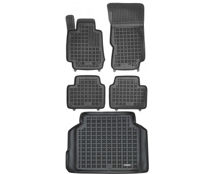 Rezaw-Plast Car Mats for 2016-2025 Alfa Romeo Giulia Floor Mats & Cargo Mat Q4 Anti-Slip Black