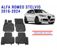 REZAW PLAST Premium Rubber Floor Mats for Alfa Romeo Stelvio 2016-2024 Easy to Clean