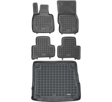 Rezaw-Plast Car Mats for 2016-2025 Alfa Romeo Stelvio Floor Mats & Cargo Mat Custom Fit Black