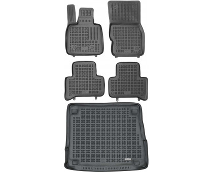 Rezaw-Plast Car Mats for 2016-2025 Alfa Romeo Stelvio Floor Mats & Cargo Mat Custom Fit Black