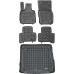 Rezaw-Plast Car Mats for 2016-2025 Alfa Romeo Stelvio Floor Mats & Cargo Mat Custom Fit Black