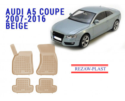 Rezaw-Plast  Rubber Floor Mats Set for Audi A5 Coupe 2007-2016 Beige
