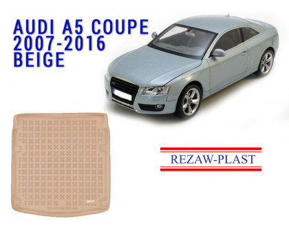 Rezaw-Plast  Rubber Trunk Mat for Audi A5 Coupe 2007-2016 Beige 