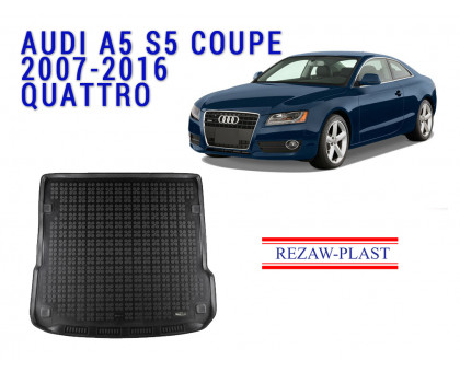 REZAW PLAST Top-Quality Trunk Mat for Audi A5 S5 Coupe 2007-2016 Custom Fit Black
