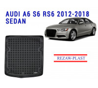 REZAW PLAST Cargo Liner for Audi A6 S6 RS6 2012-2018 Sedan All Season Black 