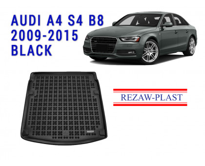REZAW PLAST Cargo Tray Liner for Audi A4 S4 B8 2009-2015 Top-Rated Trunk Protection 
