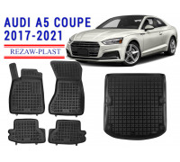 REZAW PLAST Car Floor Liners - Exact Fit for Audi A5 Coupe 2017-2021 Quick Delivery