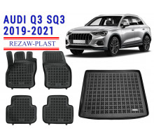 REZAW PLAST Auto Mats for Audi Q3 SQ3 2019-2021 Custom Fit Black