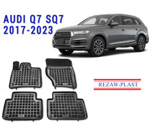 REZAW PLAST Custom Fit Rubber Mats for Audi Q7 SQ7 2017-2023 High-Quality Odorless
