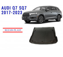 REZAW PLAST Custom Fit Trunk Liner for Audi Q7 SQ7 2017-2023 Anti Slip Molded