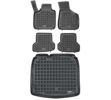 Rezaw-Plast Car Mats for 2006-2013 Audi A3 Floor Mats & Cargo Mat Hatchback Durable Black