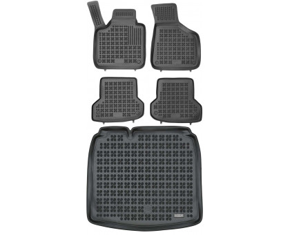 Rezaw-Plast Car Mats for 2006-2013 Audi A3 Floor Mats & Cargo Mat Hatchback Durable Black