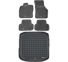 Rezaw-Plast Floor Mats for 2015-2019 Audi A3 Car Mats & Cargo Mat S3 RS3 Sedan Tailored Black