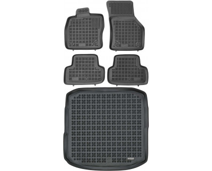 Rezaw-Plast Floor Mats for 2015-2019 Audi A3 Car Mats & Cargo Mat S3 RS3 Sedan Tailored Black