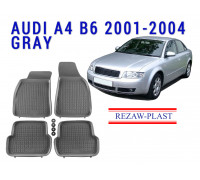 REZAW PLAST Car Liners for Audi A4 B6 2001-2004 Custom Fit Gray