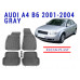 REZAW PLAST Car Liners for Audi A4 B6 2001-2004 Custom Fit Gray