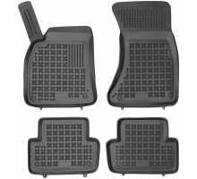 Rezaw-Plast Rubber Floor Mats for 2009-2015 Audi A4 Floor Mats B8 Wagon Custom Fit Black