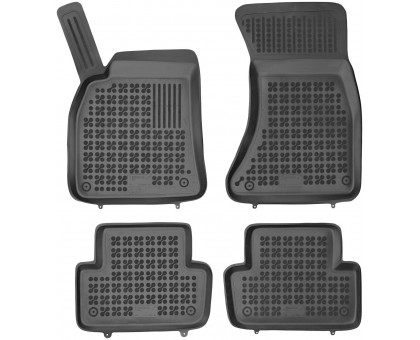 Rezaw-Plast Rubber Floor Mats for 2009-2015 Audi A4 Floor Mats B8 Wagon Custom Fit Black