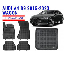 REZAW PLAST Auto Mats for Audi A4 B9 2016-2023 Wagon Waterproof Black