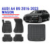 REZAW PLAST Auto Mats for Audi A4 B9 2016-2023 Wagon Waterproof Liners Easy to Clean