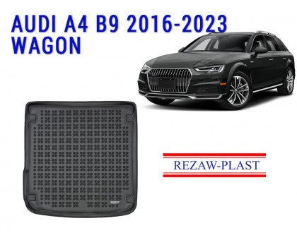 REZAW PLAST Rubber Trunk Mat for Audi A4 B9 2016-2023 Wagon Anti-Slip Black 