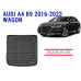 REZAW PLAST Rubber Trunk Mat for Audi A4 B9 2016-2023 Wagon Anti-Slip Black 