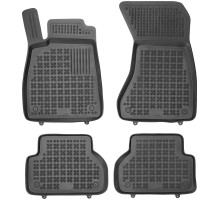 Rezaw-Plast Rubber Floor Mats for 2016-2024 Audi A4 Car Mats B9 Wagon All Weather Black