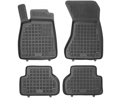 Rezaw-Plast Rubber Floor Mats for 2016-2024 Audi A4 Car Mats B9 Wagon All Weather Black