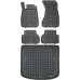 Rezaw-Plast Car Mats for 2016-2024 Audi A4 Floor Mats & Cargo Mat S4 B9 All Season Black