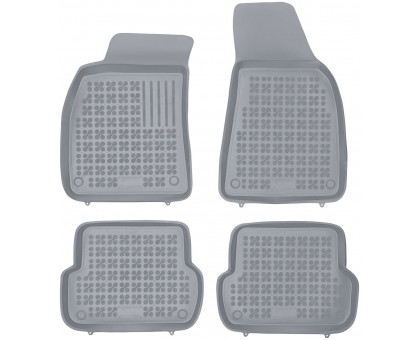 Rezaw-Plast Rubber Floor Mats for 2001-2008 Audi A4 Car Mats S4 B6 B7 Anti Slip Gray