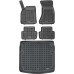 Rezaw-Plast Rubber Floor Mats for 2009-2015 Audi A4 S4 Car Mats & Cargo Mat B8 Durable Black