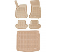 Rezaw-Plast Car Floor Mats for 2007-2016  Audi A5 Floor Mats & Cargo Mat Coupe Beige