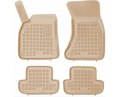 Rezaw-Plast Rubber Car Mats for 2007-2016 Audi A5 Floor Mats Coupe Waterproof Beige