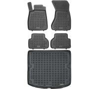 Rezaw-Plast Car Mats for 2018-2024 Audi A5 Sportback Floor Mats & Cargo Mat Waterproof Black