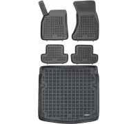 Rezaw-Plast Car Mats for 2008-2016 Audi A5 Floor Mats & Cargo Mat S5 RS5 Coupe Cabrio Black