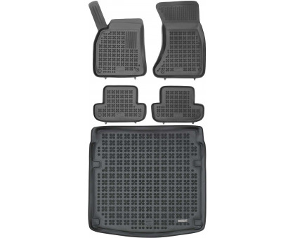 Rezaw-Plast Car Mats for 2008-2016 Audi A5 Floor Mats & Cargo Mat S5 RS5 Coupe Cabrio Black