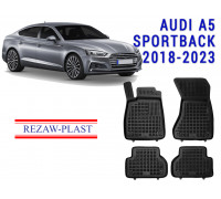 REZAW PLAST Floor Mats for Audi A5 Sportback 2018-2023 Anti-Slip Black