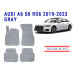 REZAW PLAST All-Weather Rubber Mats for Audi A6 S6 RS6 2019-2023 Custom Fit Gray
