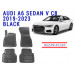 REZAW PLAST Premium Floor Liners for Audi A6 Sedan V C8 2019-2023 Anti-Slip Black 
