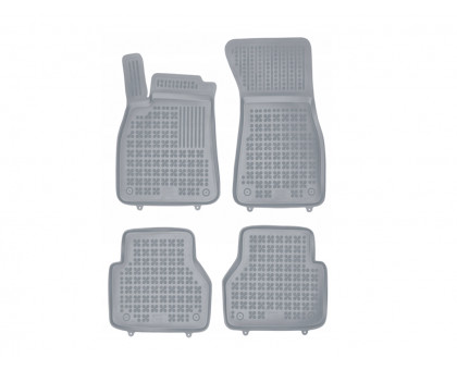 Rezaw-Plast Rubber Car Mats for 2019-2023 Audi A6 S6 RS6 Floor Mats Custom Fit Gray