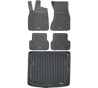 Rezaw-Plast Car Mats for 2012-2018 Audi A6 Floor Mats & Cargo Mat S6 RS6  Sedan Tailored Black