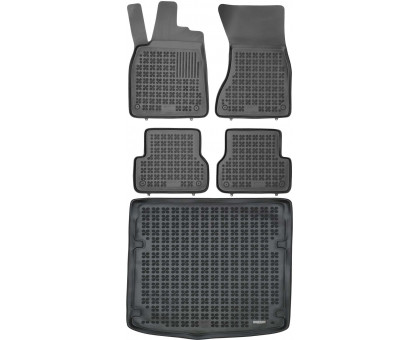 Rezaw-Plast Car Mats for 2012-2018 Audi A6 Floor Mats & Cargo Mat S6 RS6  Sedan Tailored Black