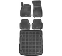 Rezaw Plast Floor Mats for 2019-2023 Audi A6 Car Mats & Cargo Mat Wagon V C8 Tailored Black