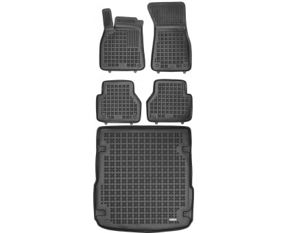 Rezaw-Plast Floor Mats for 2019-2023 Audi A6 Car Mats & Cargo Mat Wagon V C8 Tailored Black