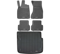 Rezaw-Plast Car Mats for 2010-2017 Audi A7 Flor Mats & Cargo Mat S7 Anti-Slip Black